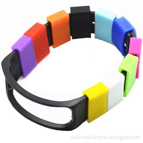 Mixed Color Soft Silicone Fastener Ring for Garmin Vivofit Wristband Ring